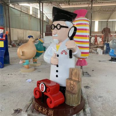 玻璃钢卡通户外景区彩绘创意动物景观博鱼网页版