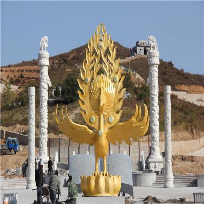 广场铸铜凤凰博鱼网页版 铜龙龟博鱼网页版 各类动物博鱼网页版