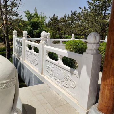  城市园林拱桥装饰大理石雕刻防护石栏杆 