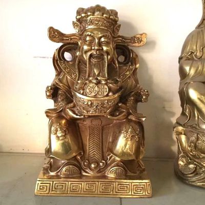 家居供奉铜雕财神爷博鱼网页版