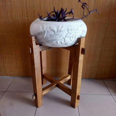 石雕鱼缸 青石仿古花盆 庭院室内外流水摆件小鱼缸博鱼网页版