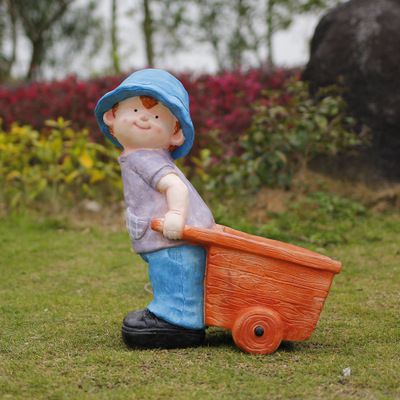 户外仿真卡通可爱玻璃钢田园装饰品摆件花园娃娃博鱼网页版