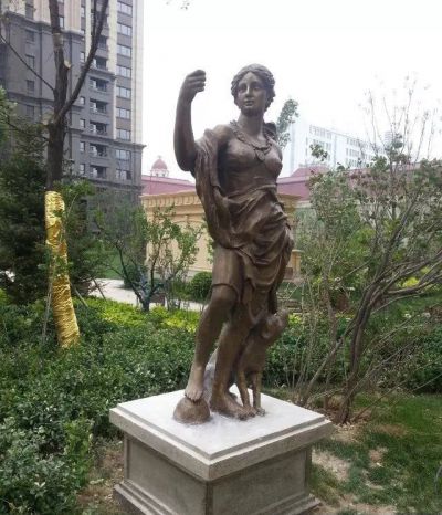 景区铜雕西方女孩博鱼网页版