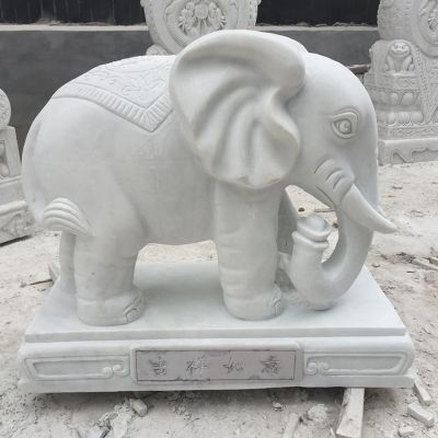 庭院寺庙汉白玉石雕大象博鱼网页版