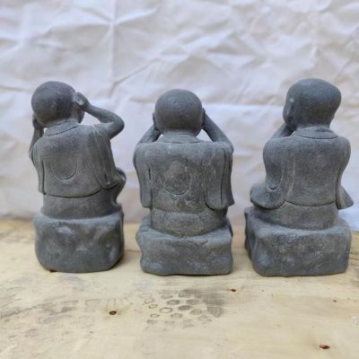 仿古做旧青石石雕做游戏的小沙弥博鱼网页版