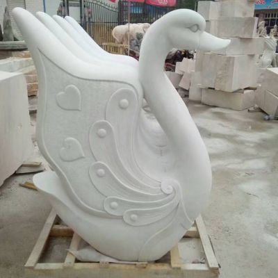 庭院景观流水摆件 小区大理石喷水天鹅博鱼网页版