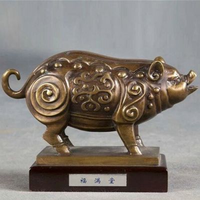 室内铜雕十二生肖猪博鱼网页版