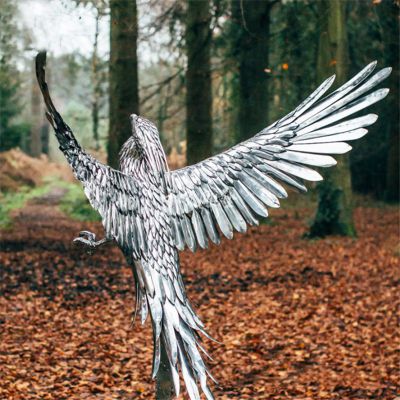 森林里一只飞翔的玻璃钢老鹰博鱼网页版