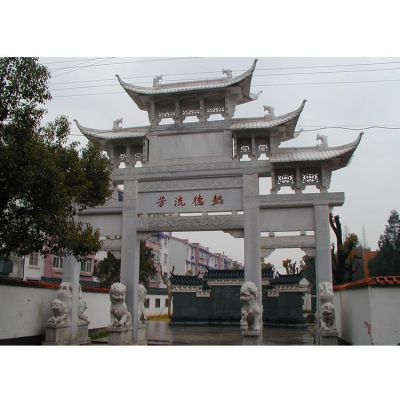 寺庙景区大型石牌楼山门摆件牌坊