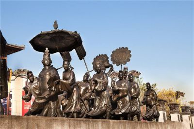 古代人物景观不锈钢仿铜行走的人物博鱼网页版