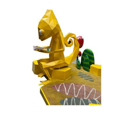 儿童乐园摆放玻璃钢卡通看书人物博鱼网页版