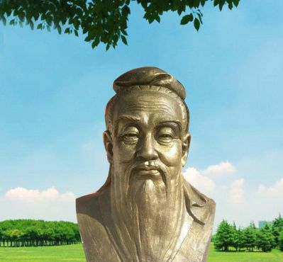 校园铜雕孔子头像人物博鱼网页版