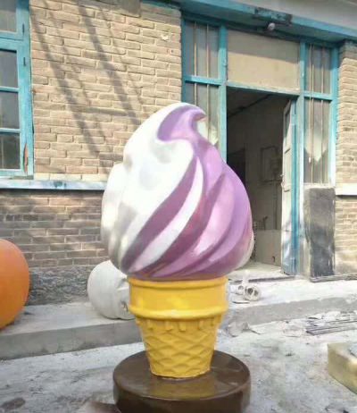 海边景区饭店粉色玻璃钢冰淇淋博鱼网页版