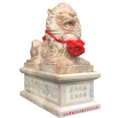 工厂公园大理石石雕园林景观摆件狮子博鱼网页版