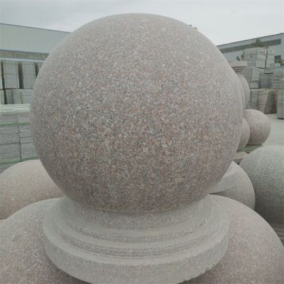 阻车石球花莲花岗岩石球公园门口摆件