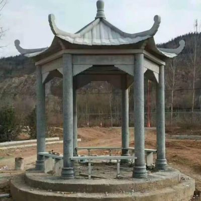 园林户外摆放青石仿古建凉亭博鱼网页版