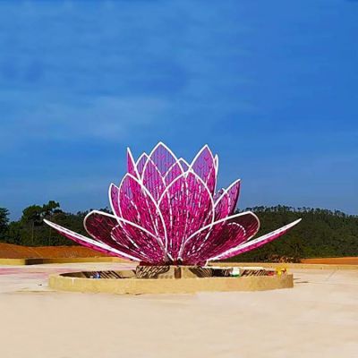 户外广场不锈钢创意景观莲花博鱼网页版