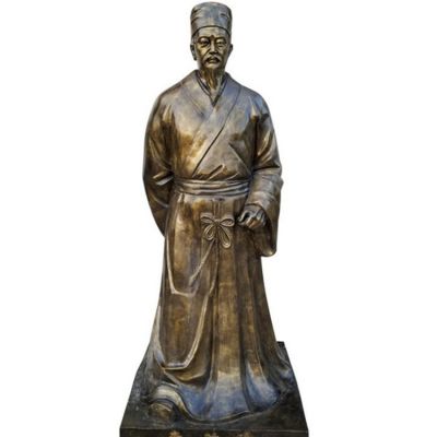 玻璃钢仿铜户外园林景观古代名人博鱼网页版