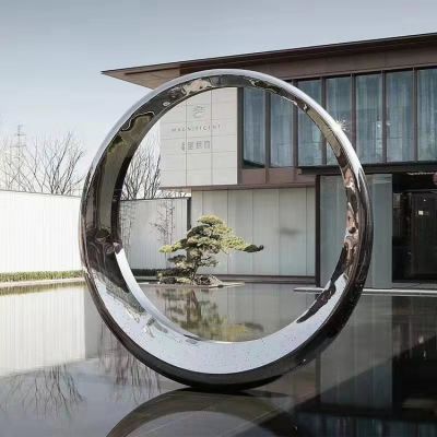 不锈钢镜面几何户外广场会所圆环博鱼网页版