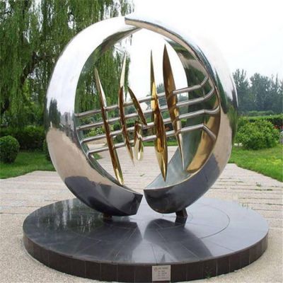 户外公园不锈钢景观创意圆环博鱼网页版摆件