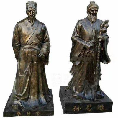 古代名医景观铜雕校园人物博鱼网页版