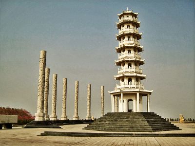 古建筑园林广场多层大理石佛塔博鱼网页版