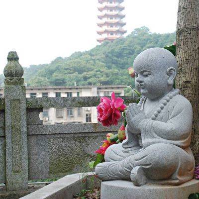 寺庙砂石石雕户外小和尚小沙弥博鱼网页版