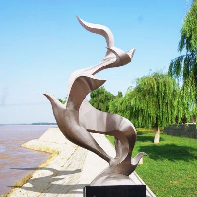 校园不锈钢抽象景观鸽子博鱼网页版