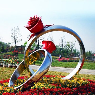金属不锈钢镜面户外广场园林爱情公园戒指博鱼网页版
