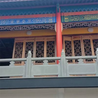 青石雕刻栏板 寺院建筑阳台防护栏杆