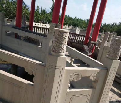 公园凉亭走廊花岗岩栏杆石雕