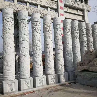  园林公园广场户外装饰 景观摆件外形美观青石石龙柱博鱼网页版