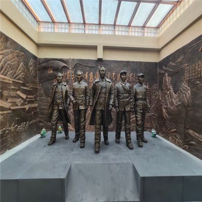 景区大型玻璃钢仿铜八路军战士人物博鱼网页版