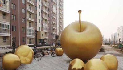 玻璃钢仿铜苹果小区景观博鱼网页版