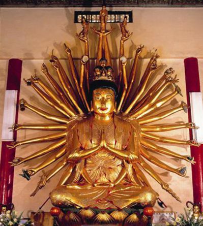 不锈钢漆金鎏金寺庙供奉千手观音博鱼网页版