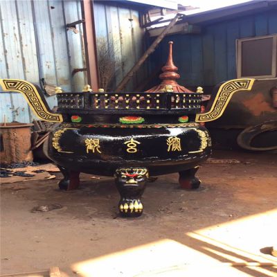 景区摆放铸铁喷漆圆形香炉博鱼网页版