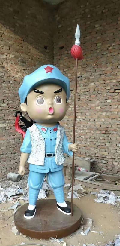 玻璃钢小红军博鱼网页版广场人物博鱼网页版户外摆件 红军博鱼网页版