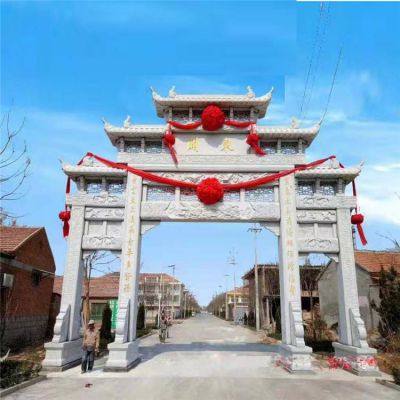 大理石石雕户外园林景观牌坊博鱼网页版