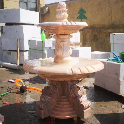 晚霞红是户外园林酒店法院门口喷泉水景摆件