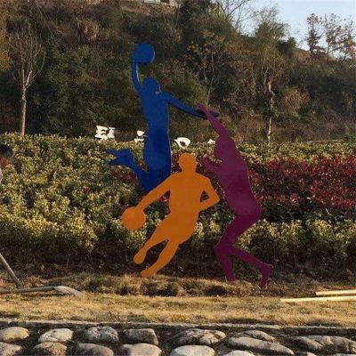 扣篮运球铁艺剪影体育运动人物博鱼网页版