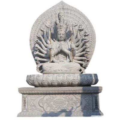 大理石石雕寺庙景观千手观音博鱼网页版