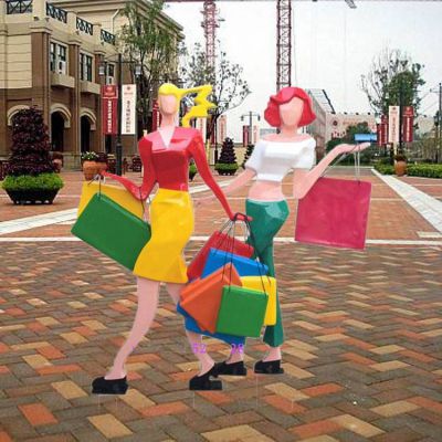购物人博鱼网页版不锈钢彩绘创意人物博鱼网页版