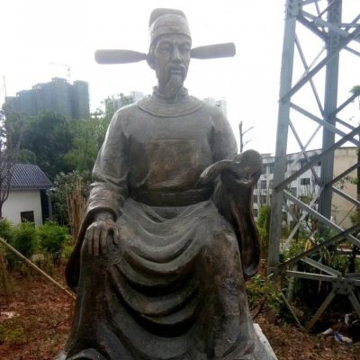 园林户外玻璃钢仿铜古代人物景观博鱼网页版