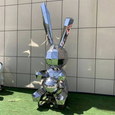 不锈钢几何切面兔子景观博鱼网页版