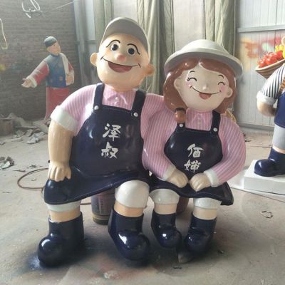 饭店户外摆放吉祥物卡通人物小品博鱼网页版