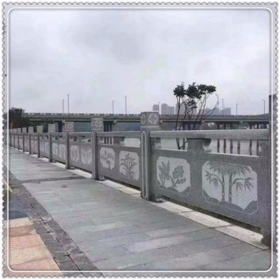城市街道基建装饰青石花岗岩浮雕梅兰竹菊栏杆栏板博鱼网页版