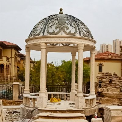 园林别墅欧式圆形户外凉亭摆件