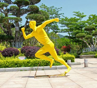 公园体育广场跑步打篮球运动景观摆件玻璃钢博鱼网页版