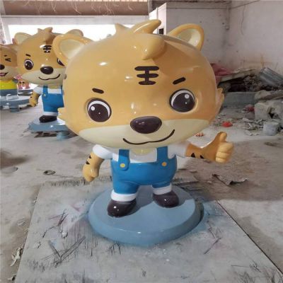 玻璃钢动物博鱼网页版 幼儿园商场卡通老虎博鱼网页版