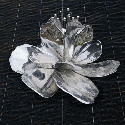 镜面不锈钢户外水景摆件莲花博鱼网页版